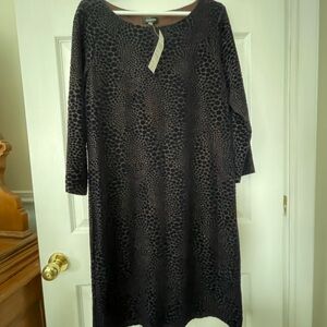 Spense Black and Brown Long Sleeve Dress